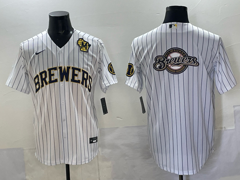 Men Milwaukee Brewers Blank white 2025 Nike MLB Jersey style 025
